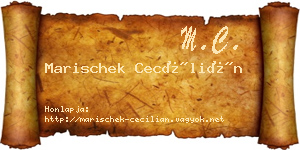 Marischek Cecílián névjegykártya
